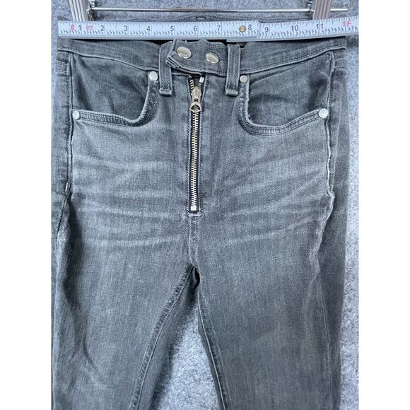 Rag & Bone Jeans Womens 24 Grey Coated Dime Skinny Slim Stretch - Picture 3 of 7